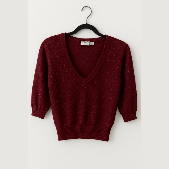 Zara Tops - Zara Purple V-Neck Cropped Sweater